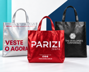 Sacolas metalizadas personalizadas da ICLA
